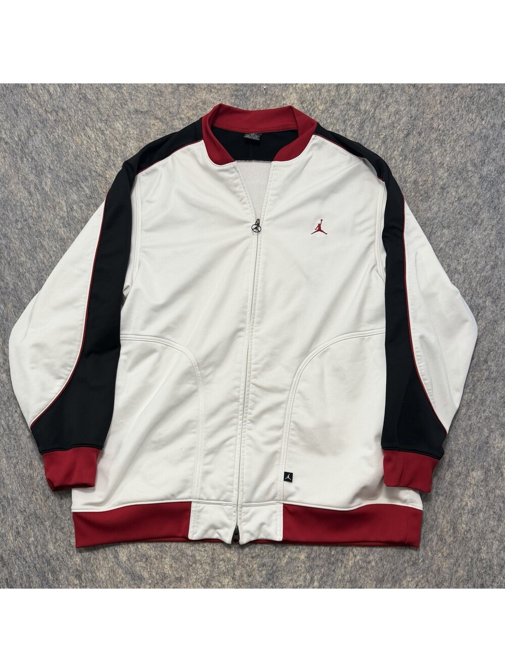Vintage 2005 Air Jordan 20th Anniversary Track Jacket XXL White Black Red